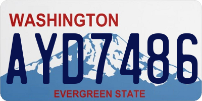 WA license plate AYD7486