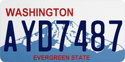 WA license plate AYD7487