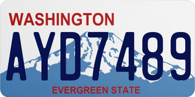 WA license plate AYD7489