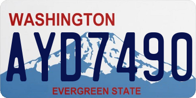 WA license plate AYD7490