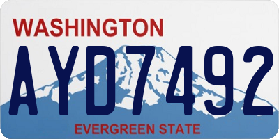 WA license plate AYD7492
