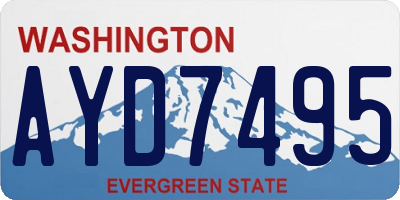 WA license plate AYD7495