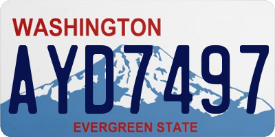 WA license plate AYD7497