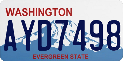 WA license plate AYD7498