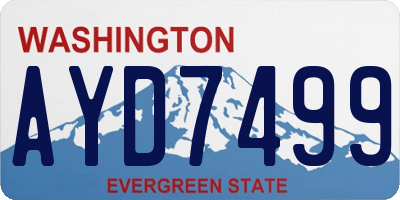WA license plate AYD7499