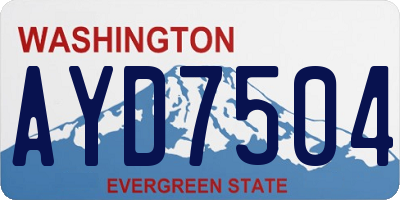 WA license plate AYD7504