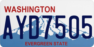 WA license plate AYD7505