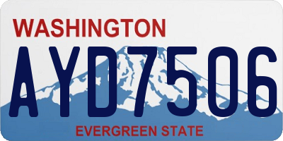 WA license plate AYD7506