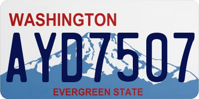 WA license plate AYD7507
