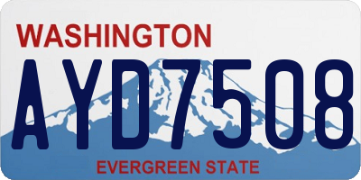 WA license plate AYD7508