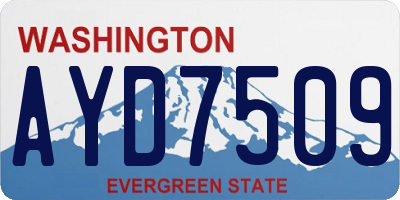 WA license plate AYD7509