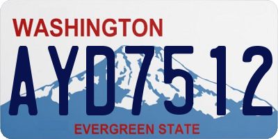 WA license plate AYD7512