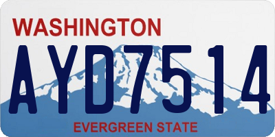 WA license plate AYD7514