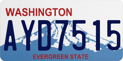 WA license plate AYD7515