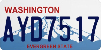 WA license plate AYD7517
