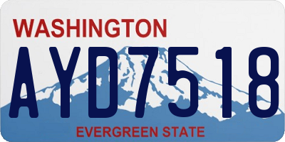 WA license plate AYD7518