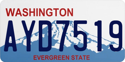 WA license plate AYD7519