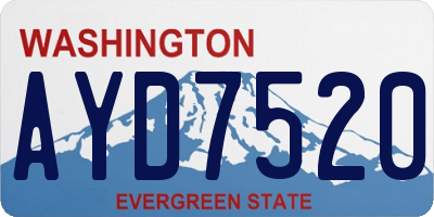 WA license plate AYD7520