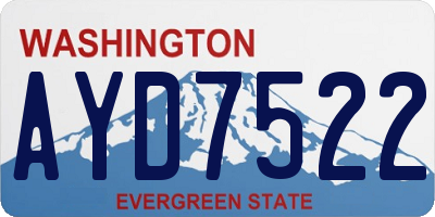 WA license plate AYD7522