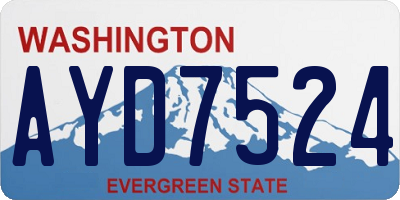 WA license plate AYD7524