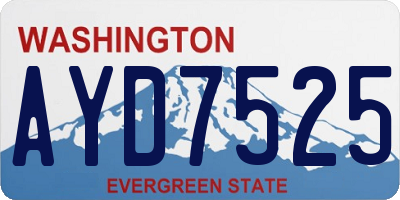 WA license plate AYD7525