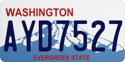 WA license plate AYD7527