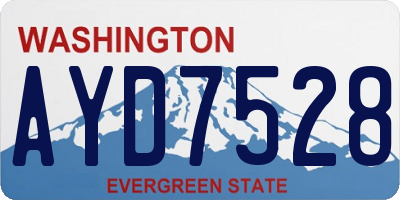 WA license plate AYD7528