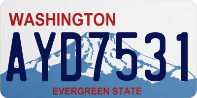 WA license plate AYD7531