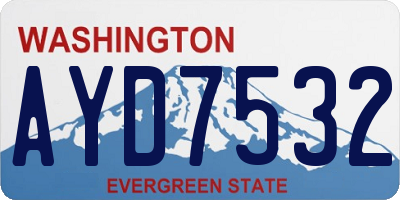 WA license plate AYD7532