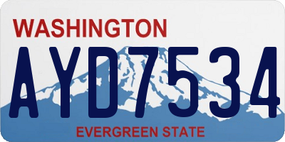 WA license plate AYD7534