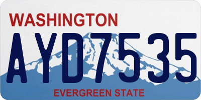 WA license plate AYD7535