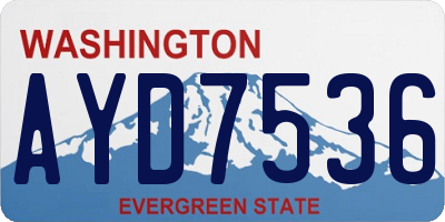 WA license plate AYD7536