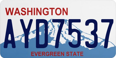 WA license plate AYD7537