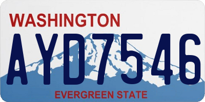 WA license plate AYD7546