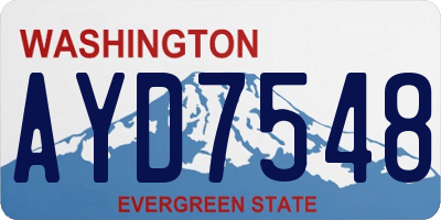 WA license plate AYD7548