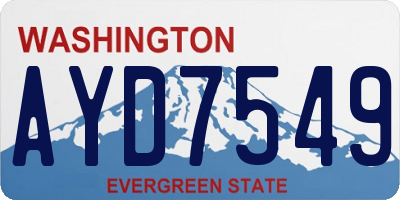WA license plate AYD7549