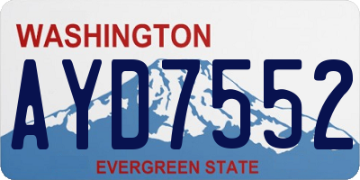 WA license plate AYD7552