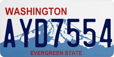 WA license plate AYD7554