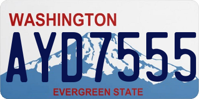 WA license plate AYD7555
