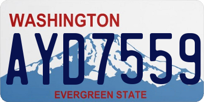 WA license plate AYD7559