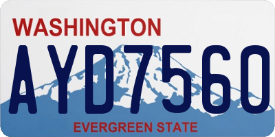WA license plate AYD7560
