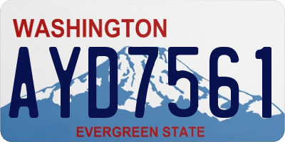 WA license plate AYD7561