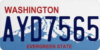 WA license plate AYD7565