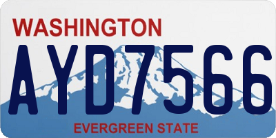 WA license plate AYD7566