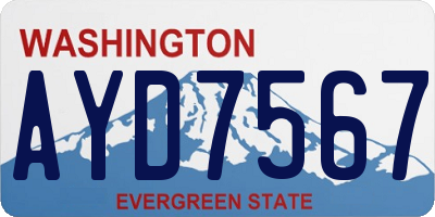 WA license plate AYD7567