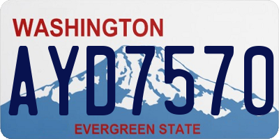 WA license plate AYD7570