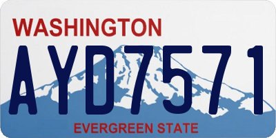 WA license plate AYD7571