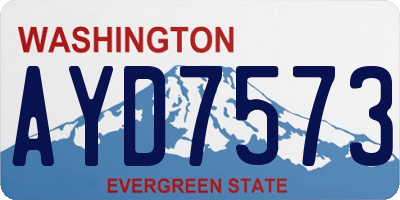 WA license plate AYD7573
