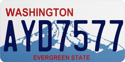 WA license plate AYD7577