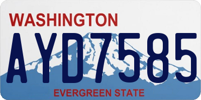 WA license plate AYD7585